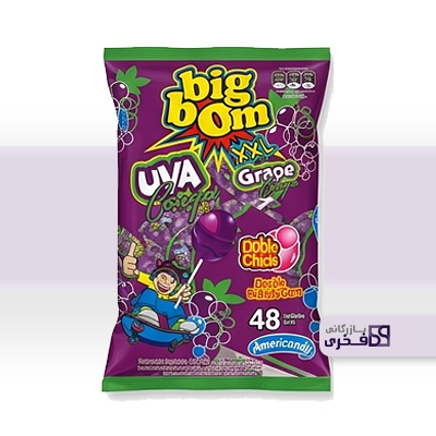 آبنبات چوبی انگور 48 عددی بیگ بوم کپل Grape Big Boom